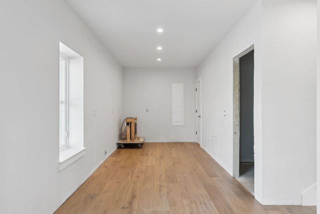 43 Rose Douglas Ln, Brunswick, ME 04011 - corridor featuring light wood-style floors, a wealth of natural light, and recessed lighting