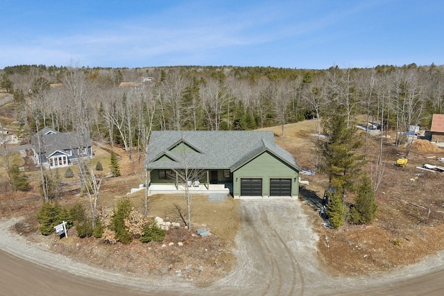 43 Rose Douglas Ln, Brunswick, ME 04011 - bird's eye view featuring a forest view