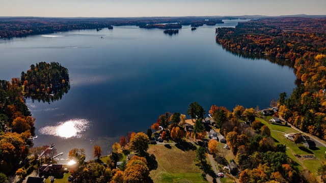 27 Mace Ave, Winthrop, ME 04364 - bird's eye view of a nearby body of water and a forest