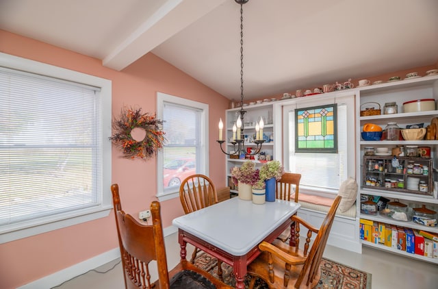 27 Mace Ave, Winthrop, ME 04364 - dining space featuring a chandelier and baseboards