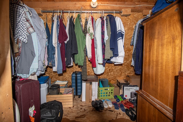 view of walk in closet