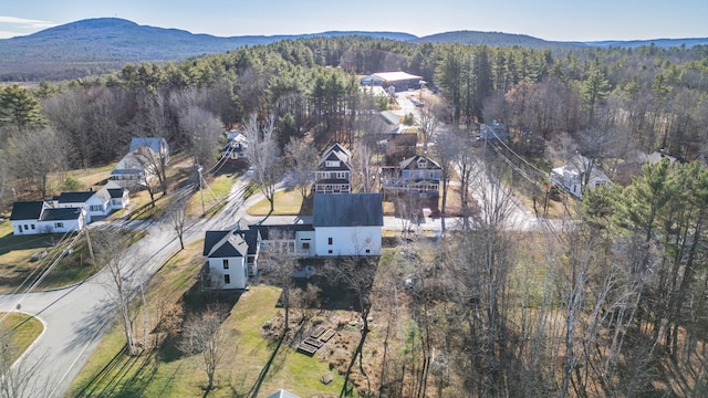 bird's eye view featuring a mountain view