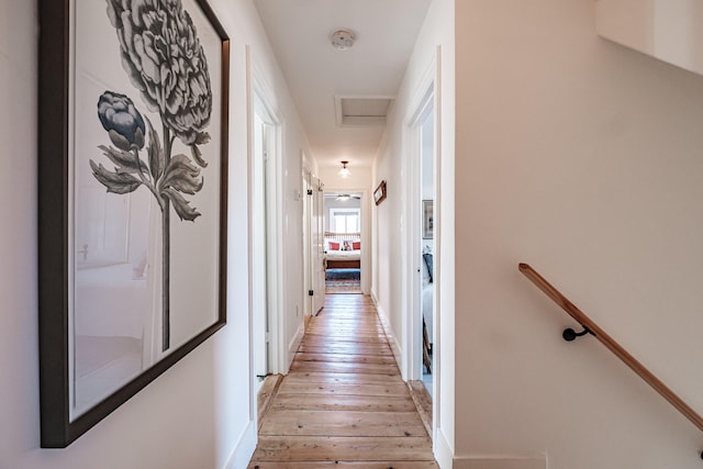 hallway featuring light hardwood / wood-style floors