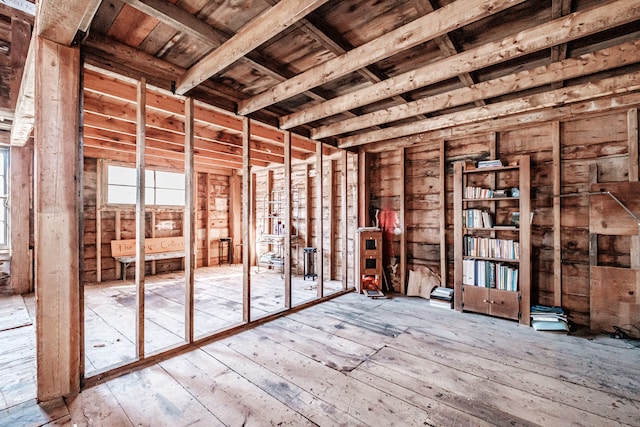 miscellaneous room with hardwood / wood-style flooring