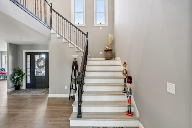 entryway featuring hardwood / wood-style floors