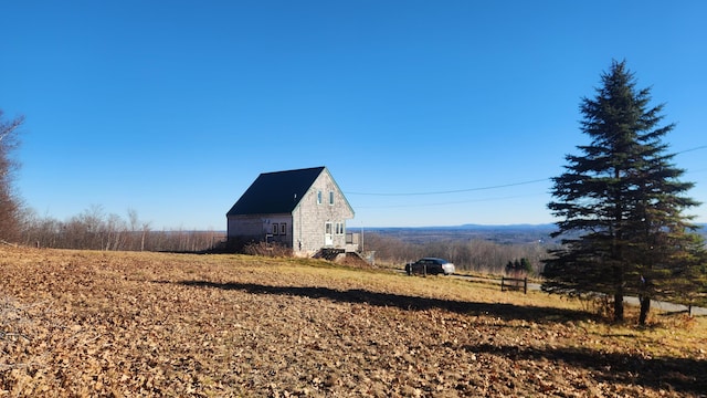 exterior space featuring a rural view