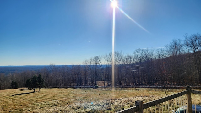 view of yard featuring a rural view