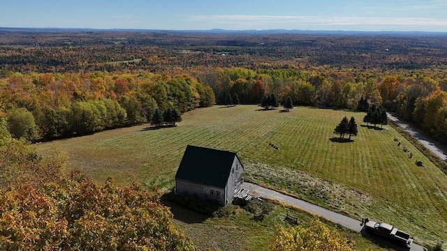 drone / aerial view featuring a rural view