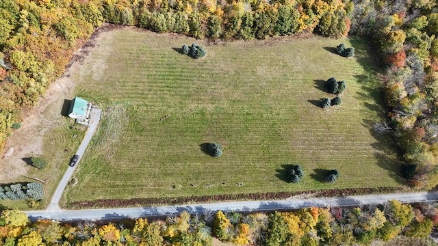 aerial view with a rural view