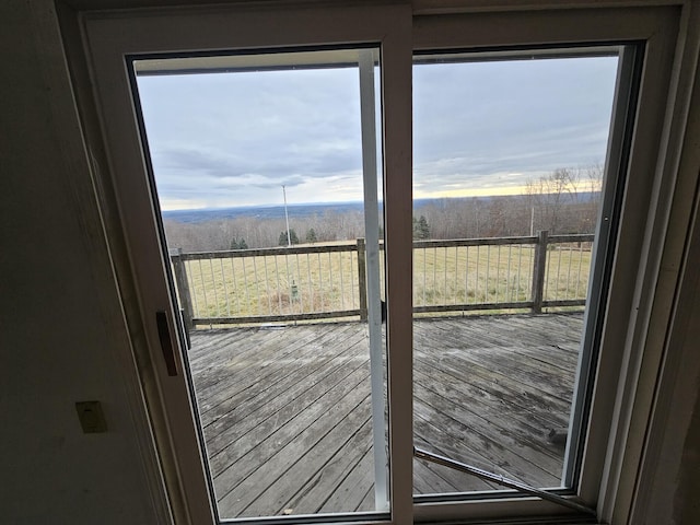 doorway with a rural view