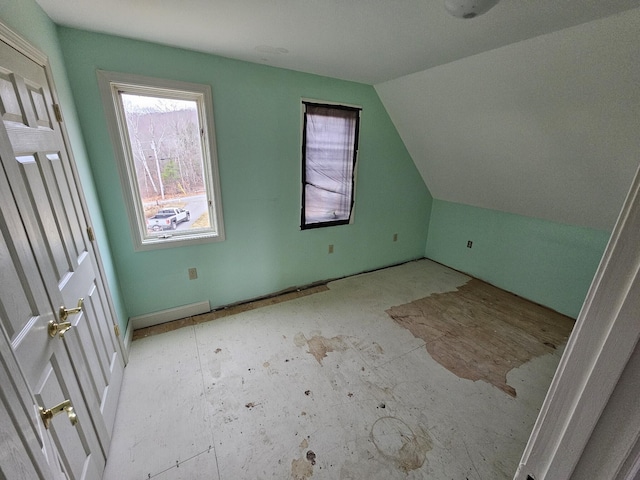 additional living space with lofted ceiling