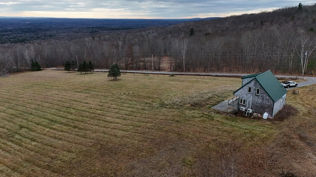 bird's eye view with a rural view