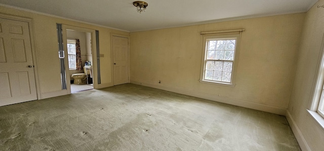 interior space featuring crown molding