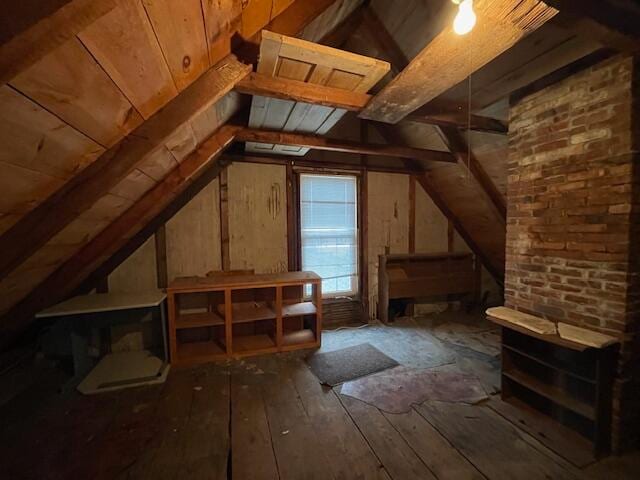 view of attic