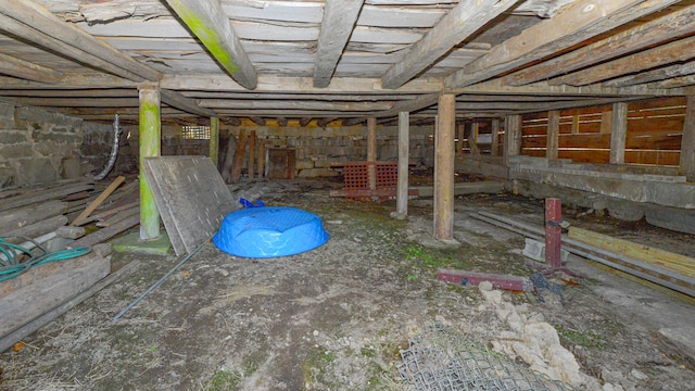 view of basement