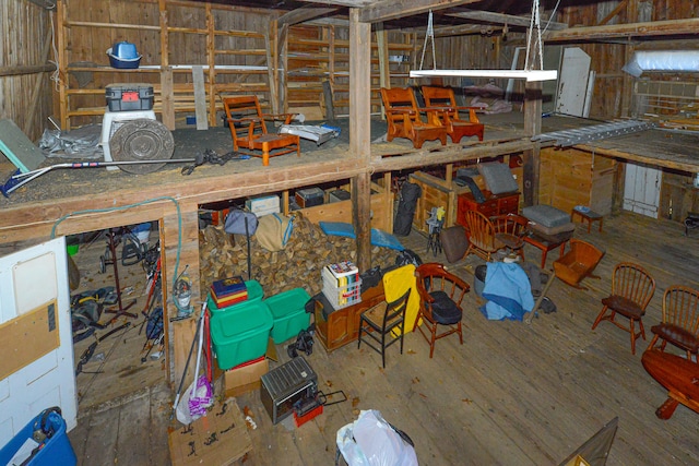 view of storage area