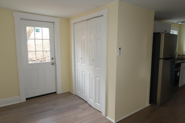 entryway featuring light hardwood / wood-style floors