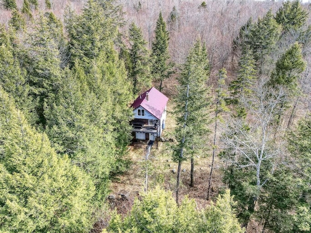 0 Little Huston Brook Rd, Concord Twp, ME 04920 - view from above of property featuring a heavily wooded area