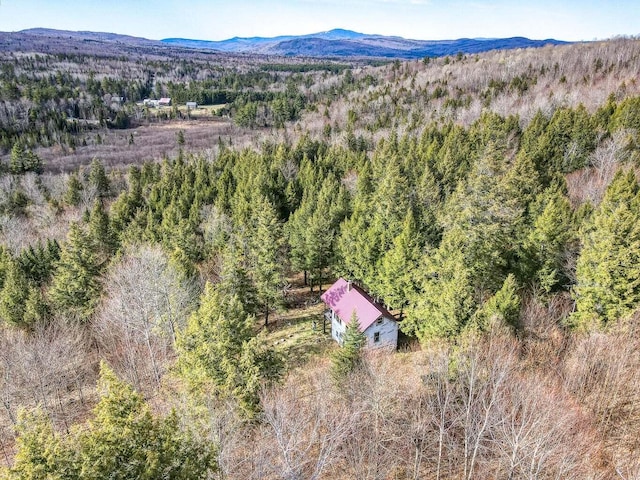 aerial view featuring a mountain view