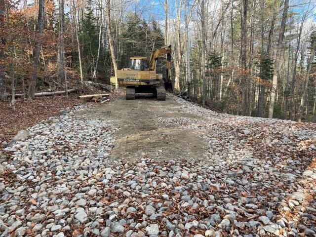 0 Little Huston Brook Rd, Concord Twp, ME 04920 - view of yard with a forest view and driveway
