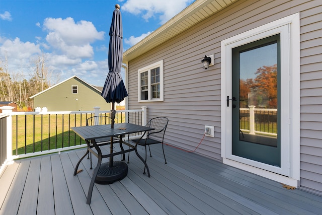 11 Beacon Dr, Brunswick, ME 04011 - wooden deck with a yard