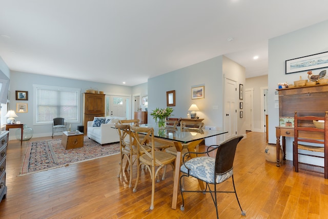 11 Beacon Dr, Brunswick, ME 04011 - dining area featuring light hardwood / wood-style floors
