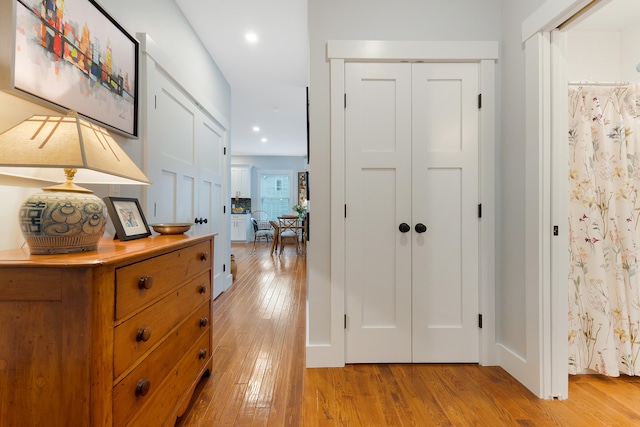 11 Beacon Dr, Brunswick, ME 04011 - corridor with light hardwood / wood-style floors