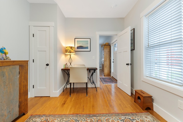 11 Beacon Dr, Brunswick, ME 04011 - office area with light hardwood / wood-style flooring