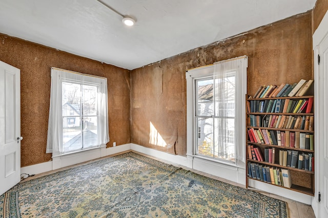 unfurnished room featuring a wealth of natural light