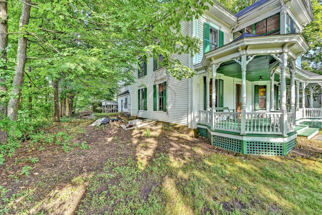 236 High St, Farmington, ME 04938 - view of property exterior featuring covered porch