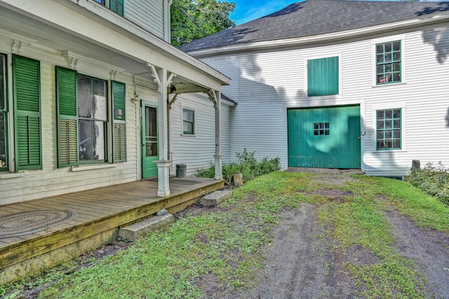 exterior space with a wooden deck