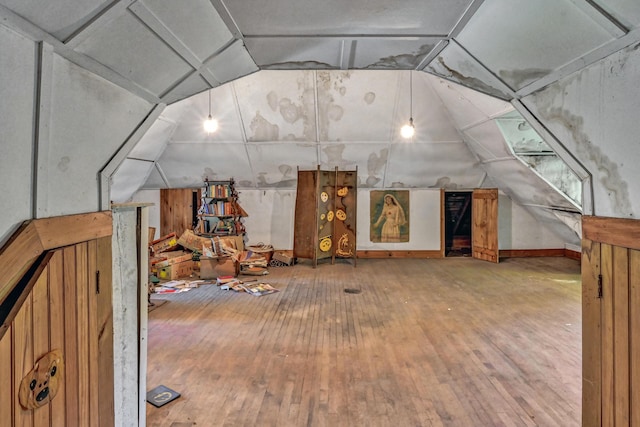 236 High St, Farmington, ME 04938 - bonus room with vaulted ceiling and hardwood / wood-style floors