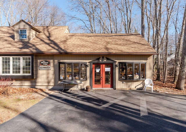 view of exterior entry with french doors