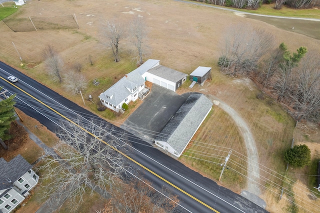 bird's eye view with a rural view