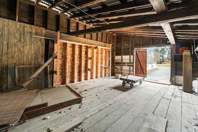 misc room featuring vaulted ceiling