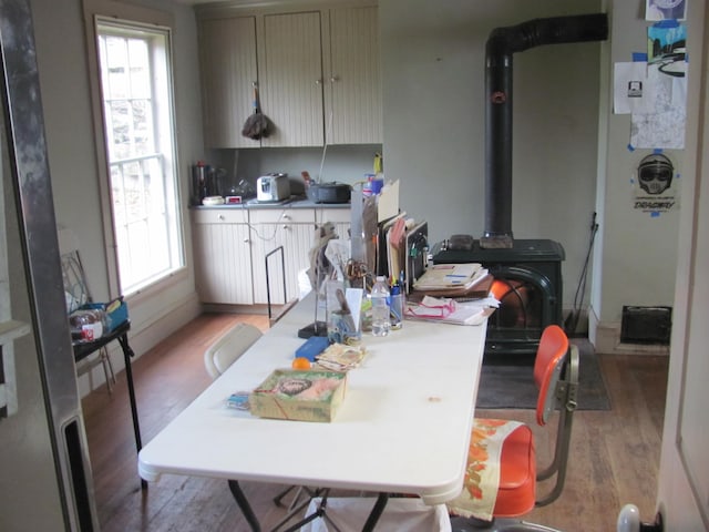 dining area featuring hardwood / wood-style floors