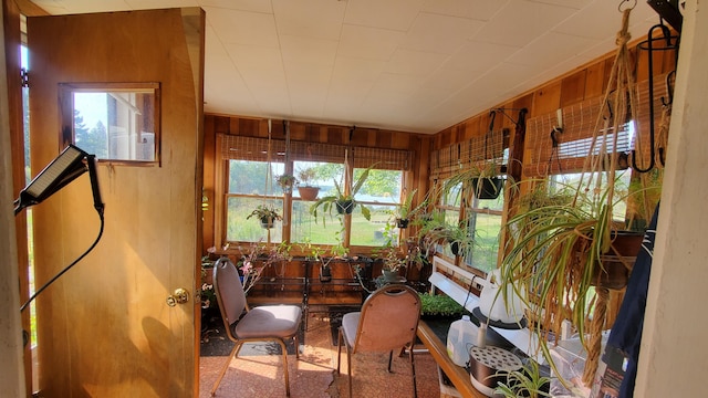 sunroom with plenty of natural light