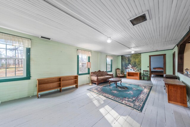 interior space featuring hardwood / wood-style floors and a wealth of natural light