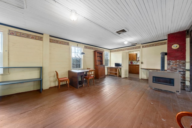 living room featuring hardwood / wood-style flooring