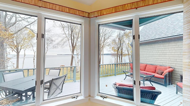 9 Jameson Point Rd Unit 10, Rockland, ME 04841 - sunroom with a water view