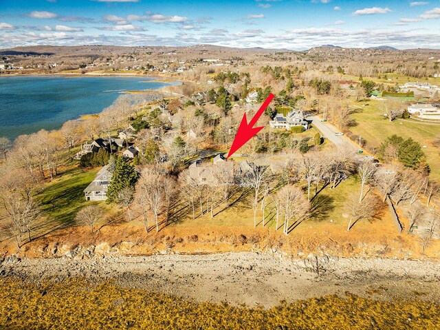 9 Jameson Point Rd Unit 10, Rockland, ME 04841 - aerial view of property and surrounding area with a water and mountain view