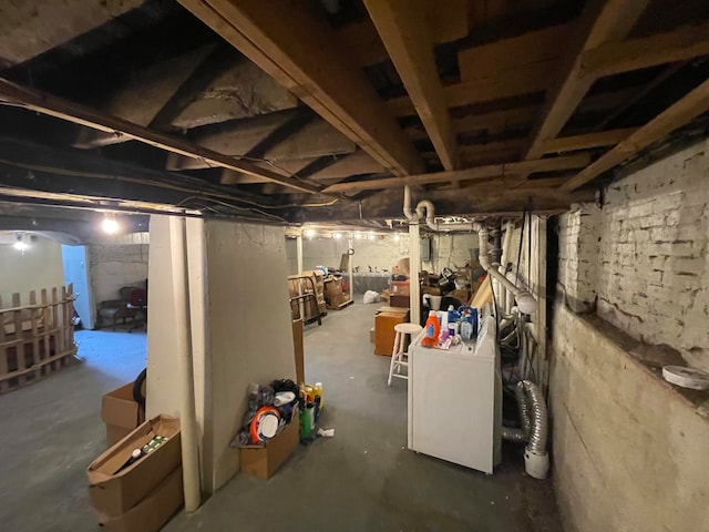 view of basement