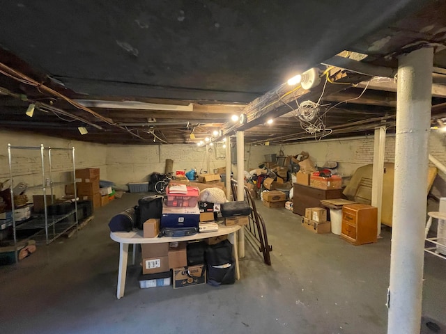 view of basement