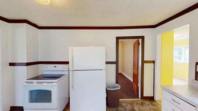 kitchen featuring white appliances