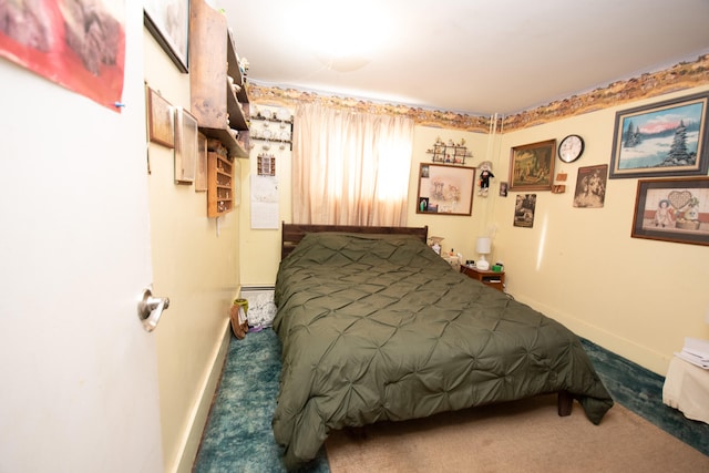 bedroom with carpet