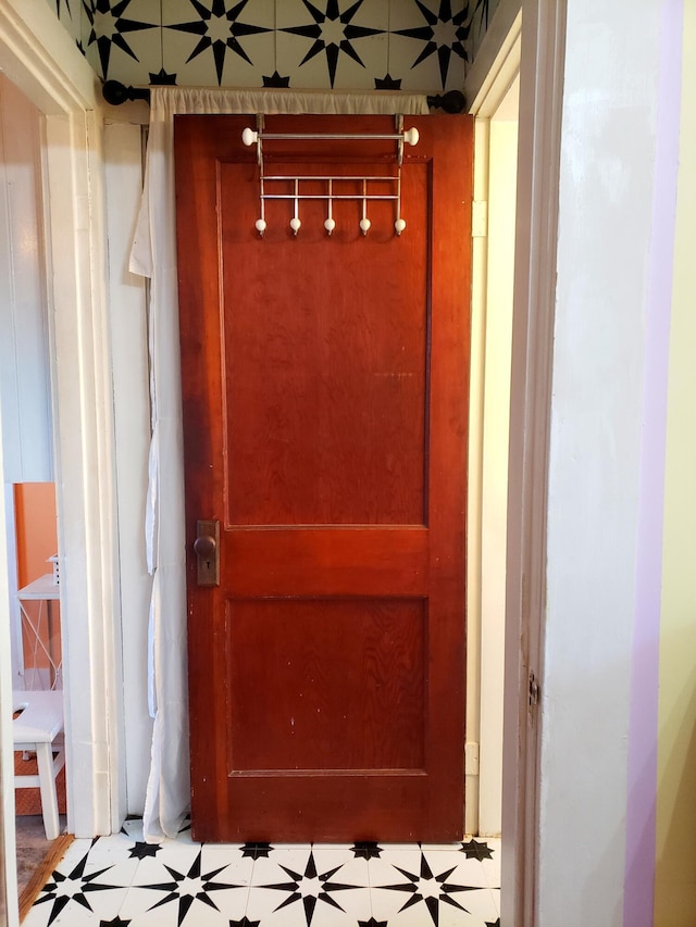 599 Plains Rd, Hollis, ME 04042 - doorway to property with a ceiling fan