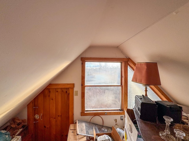 bonus room featuring vaulted ceiling