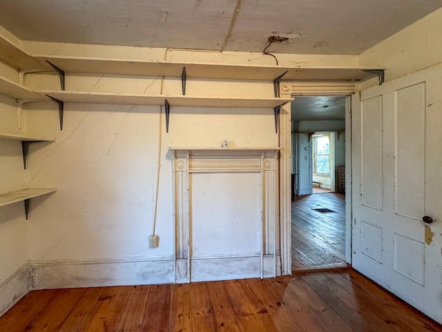 interior space featuring dark hardwood / wood-style flooring