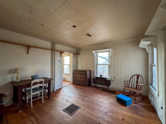 miscellaneous room with hardwood / wood-style floors