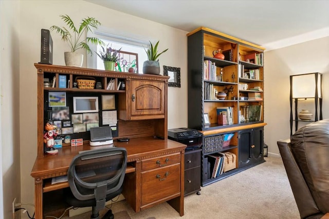 view of carpeted office